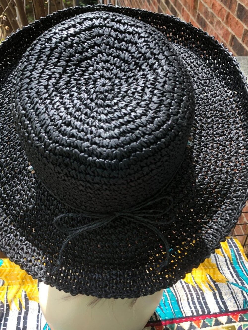 Sun N Sand Women’s Black Sun Hat W/ Beaded Band Adjustable - Picture 16 of 16